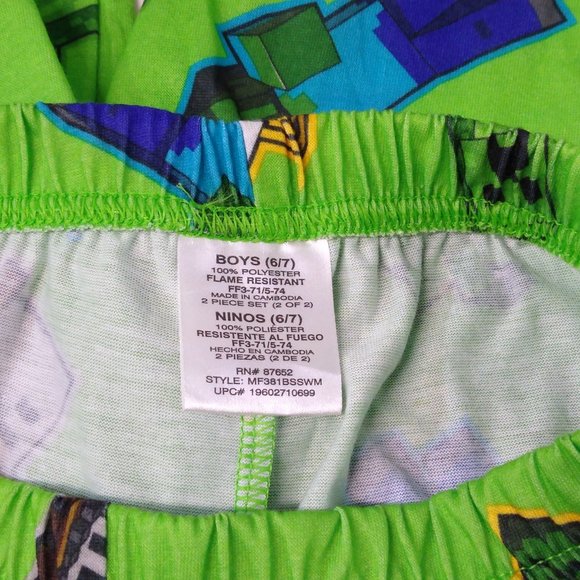 Minecraft Boys Print Lounge Pajama Bottom (Size 6/7) Comfortable Colorful NWT - Picture 3 of 4